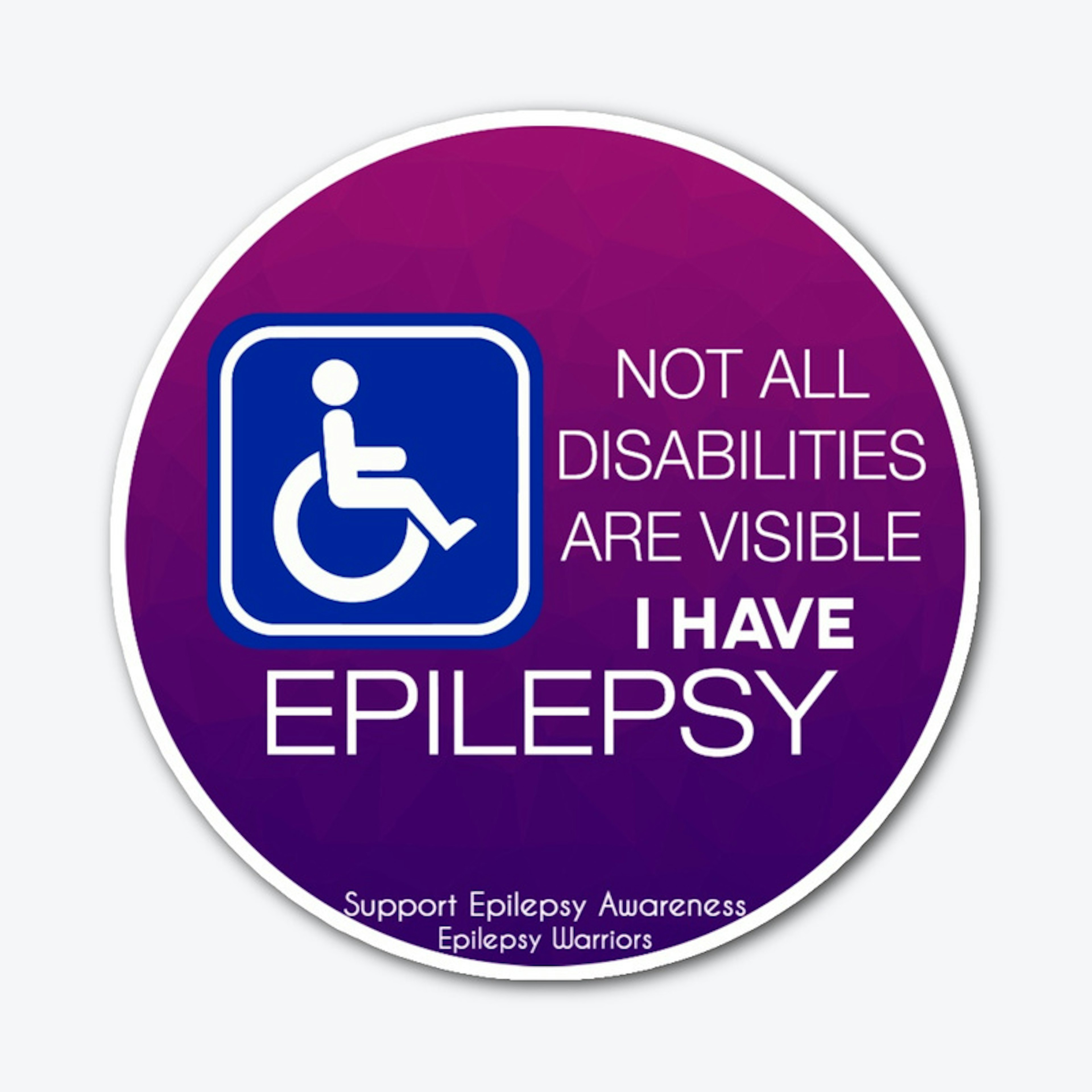 Epilepsy Disability Sticker