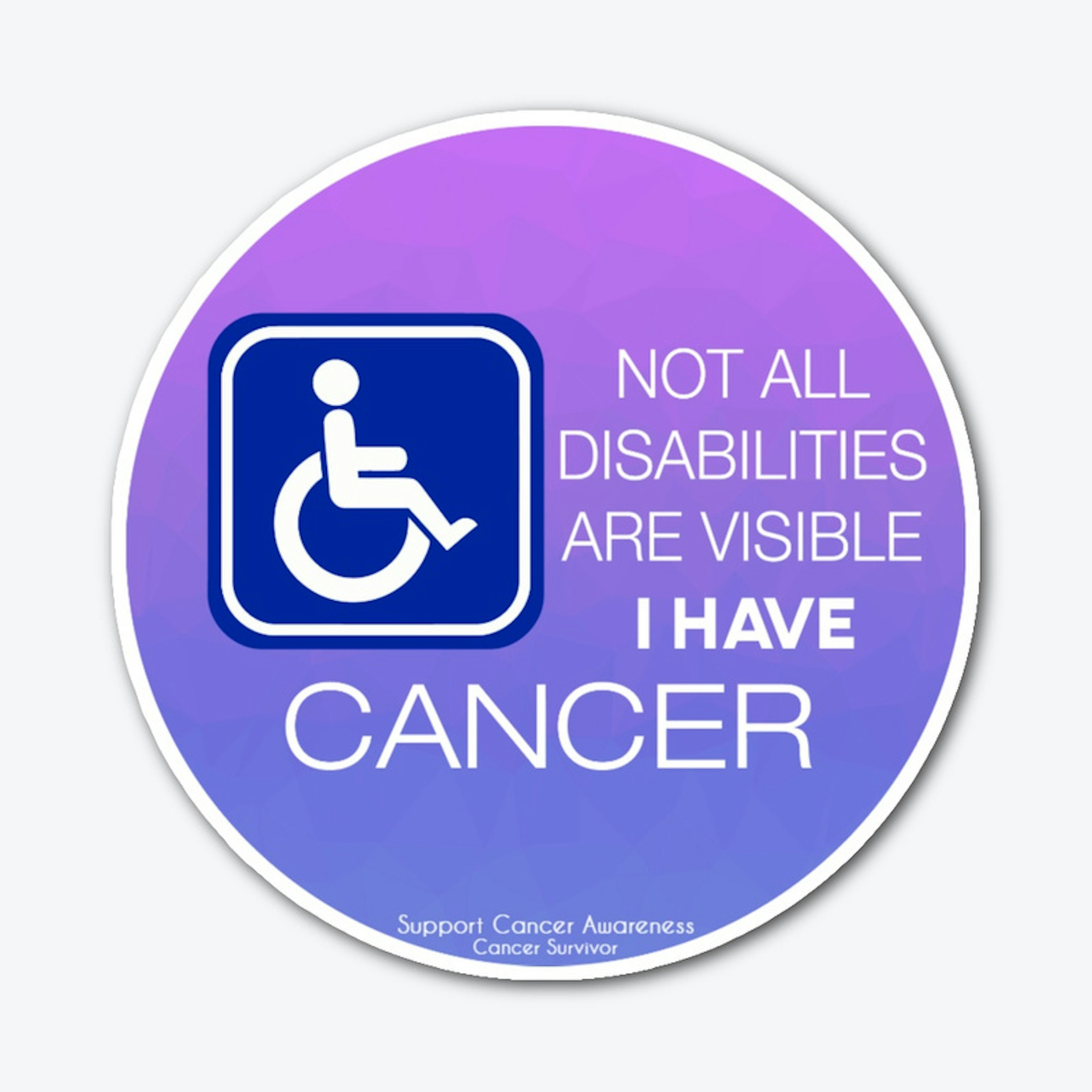 Cancer Disability Sticker