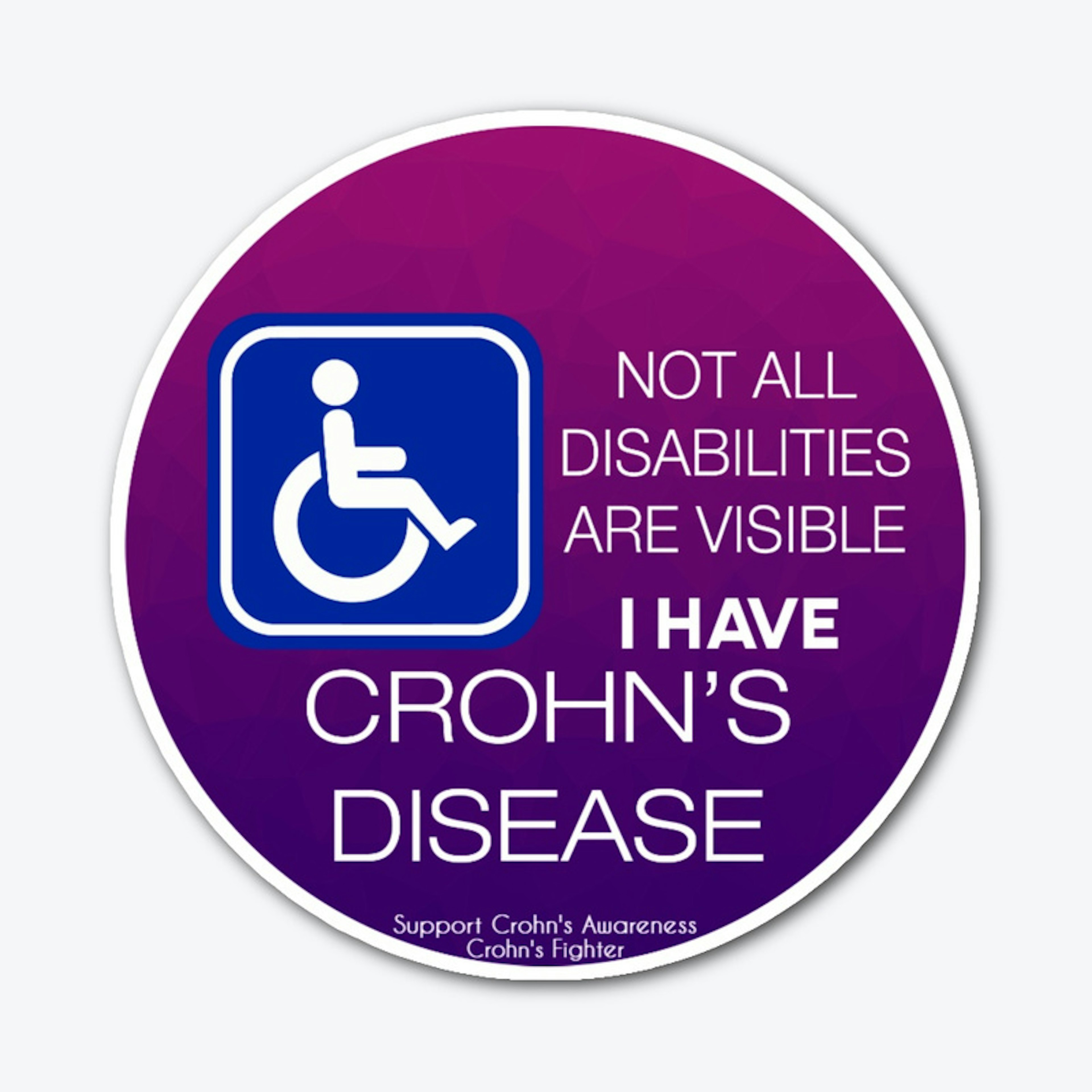 Crohns Disability Sticker