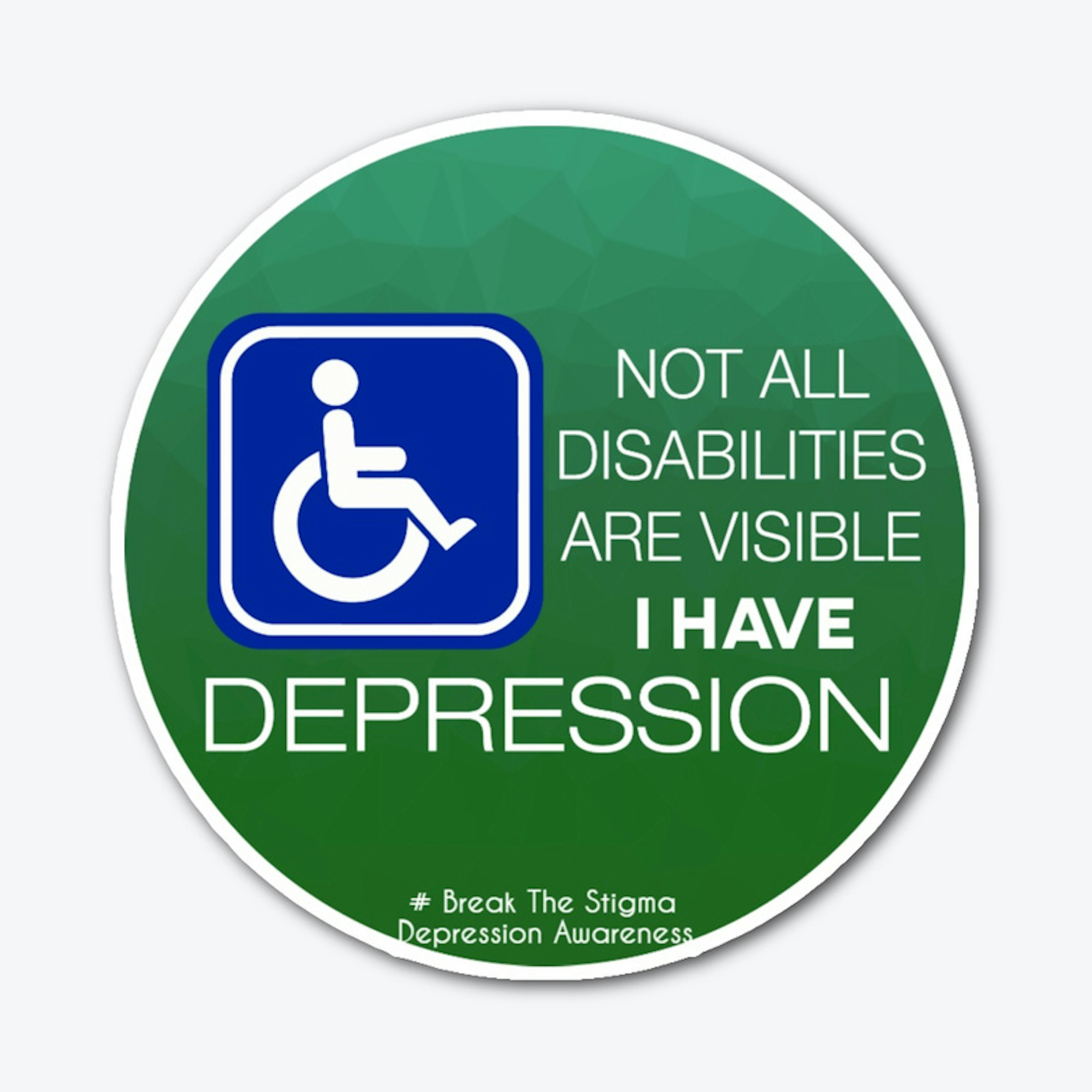 Depression Disability Sticker
