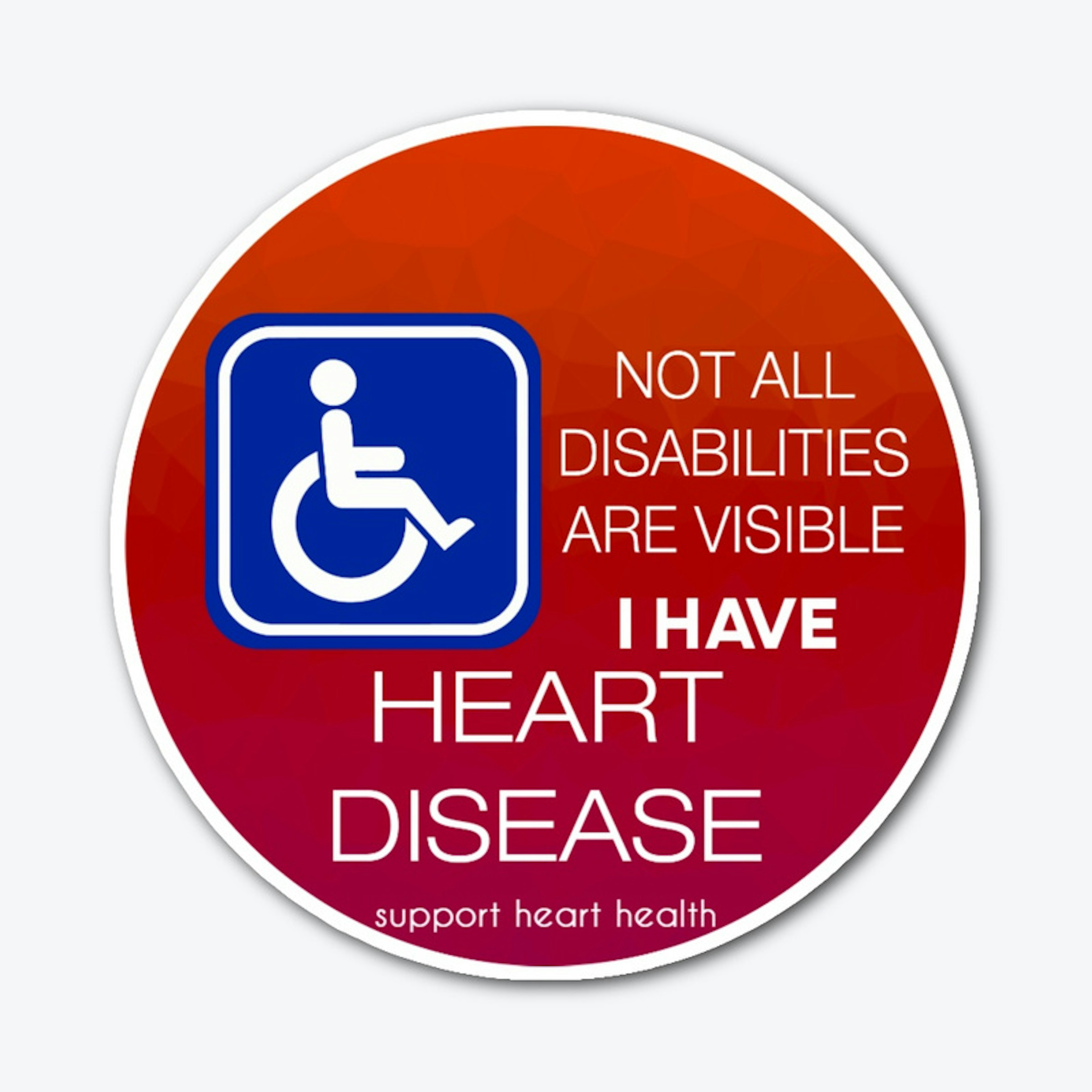 Disability Sticker for heart patient